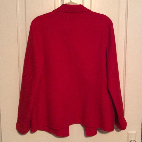 Ellen Tracy Vintage Red Wool Jacket - Picture 2 of 3